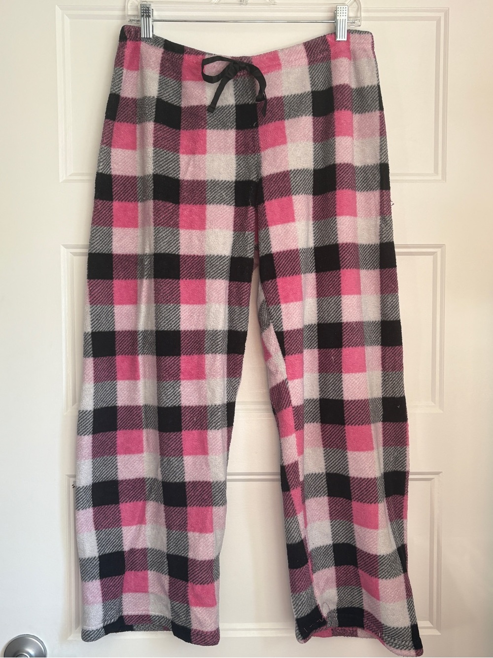 Soft Pink Plaid Pajama Pants